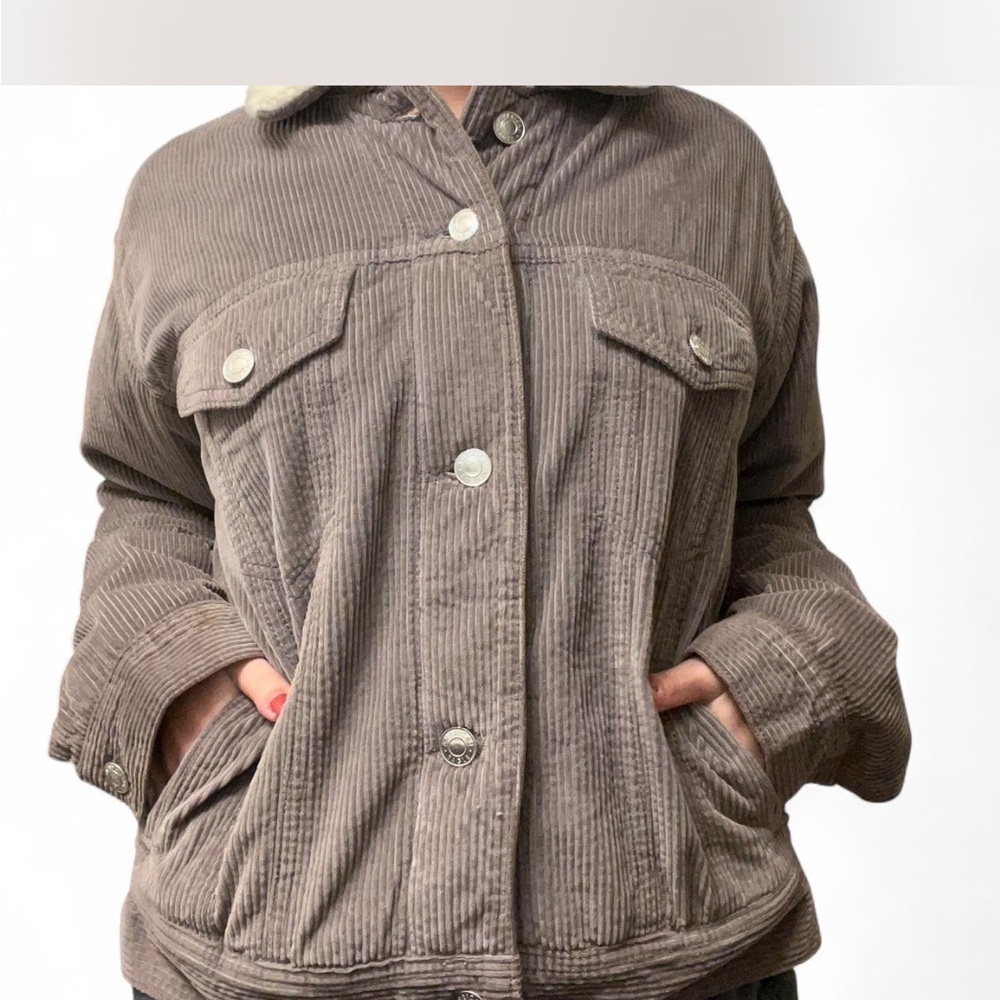 Women's Corduroy Jacket - Gray